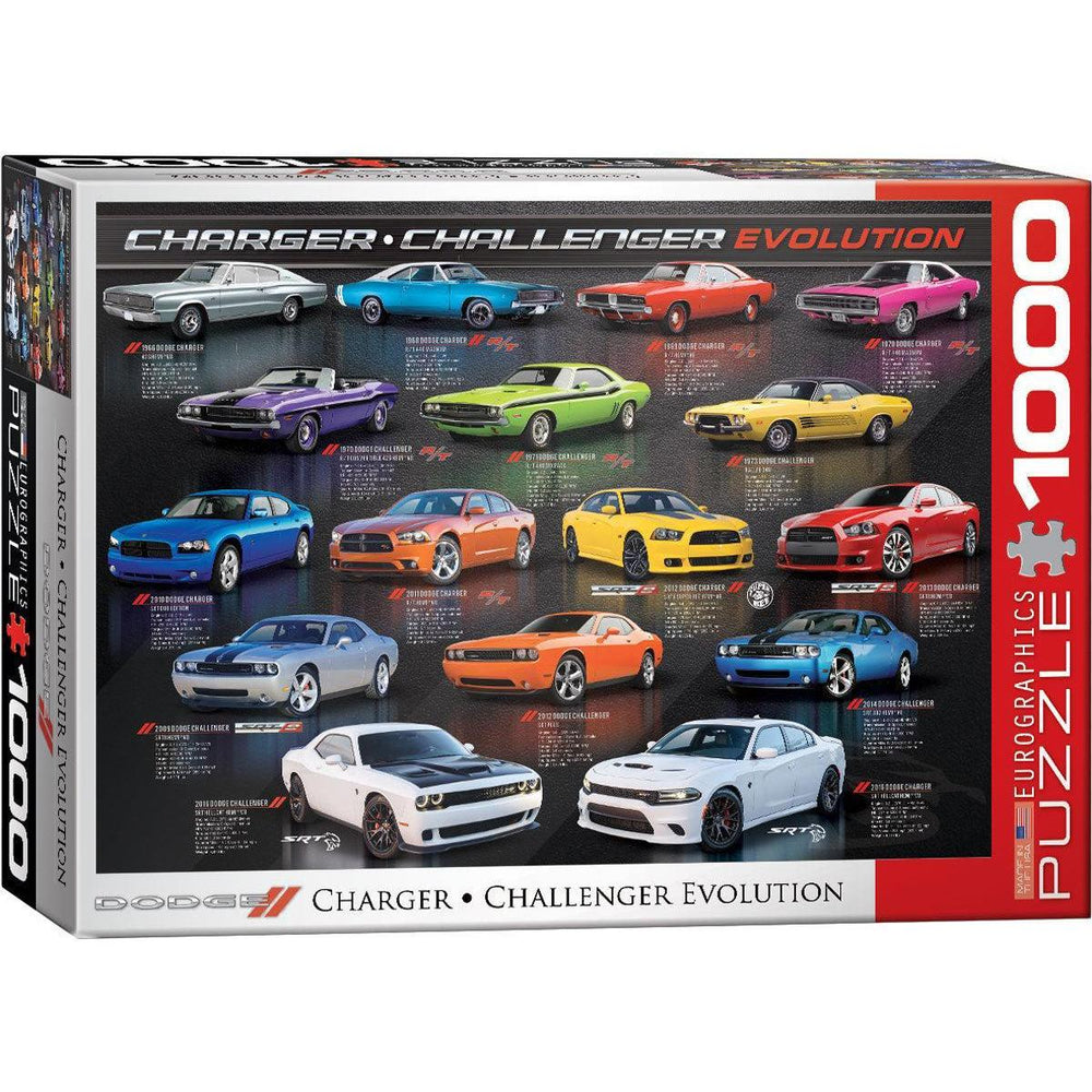 Dodge Charger & Challenger Evolution 1000 Piece Jigsaw Puzzle Eurographics (ONLINE ORDER ONLY)