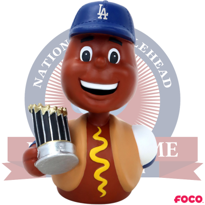 Dodger Dog Los Angeles Dodgers Mascot 2024 World Series Champions Duck Bobblehead (ONLINE ORDER ONLY)