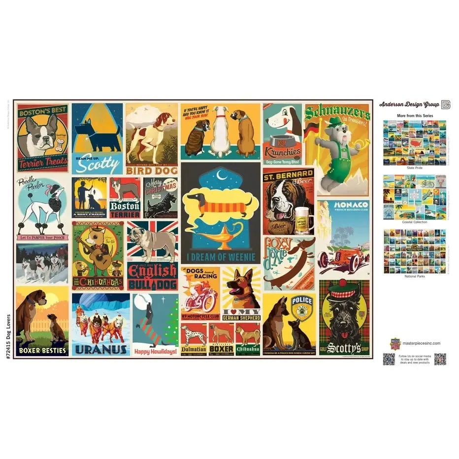 Dog Lovers by Anderson Design 1000 Piece Jigsaw Puzzle MasterPieces (ONLINE ORDER ONLY)