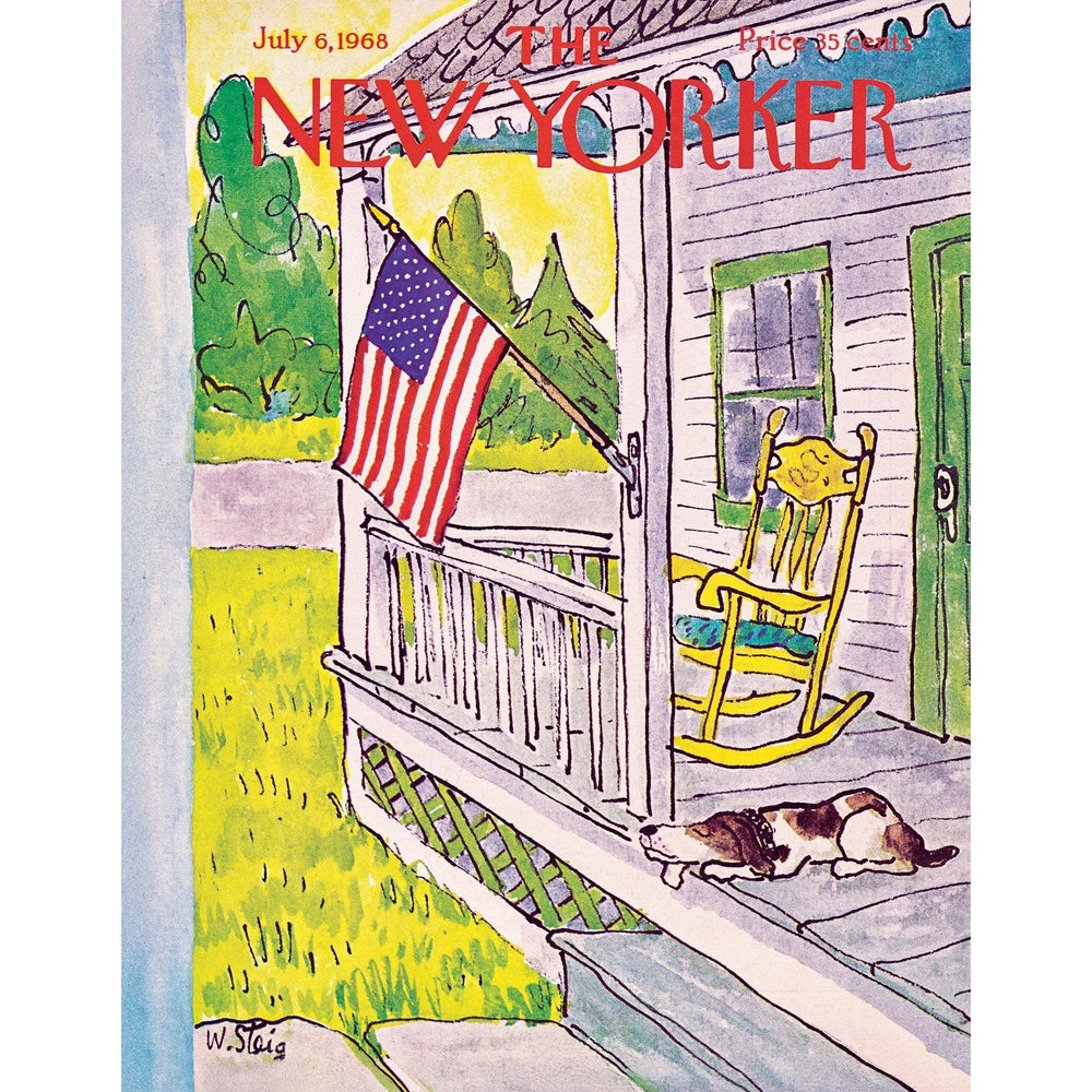 Dog on Porch The New Yorker 100 Piece Mini Jigsaw Puzzle NYPC (ONLINE ORDER ONLY)