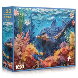 Dolphin Reef 1000 Piece Jigsaw Puzzle Final Piece (ONLINE ORDER ONLY)