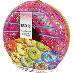 Donut Rainbow 550 Piece Jigsaw Puzzle in Tin Eurographics (ONLINE ORDER ONLY)