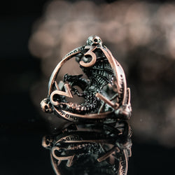 Pre-Order|| Draco Immortui Hollow Metal Dice Set - Bronze