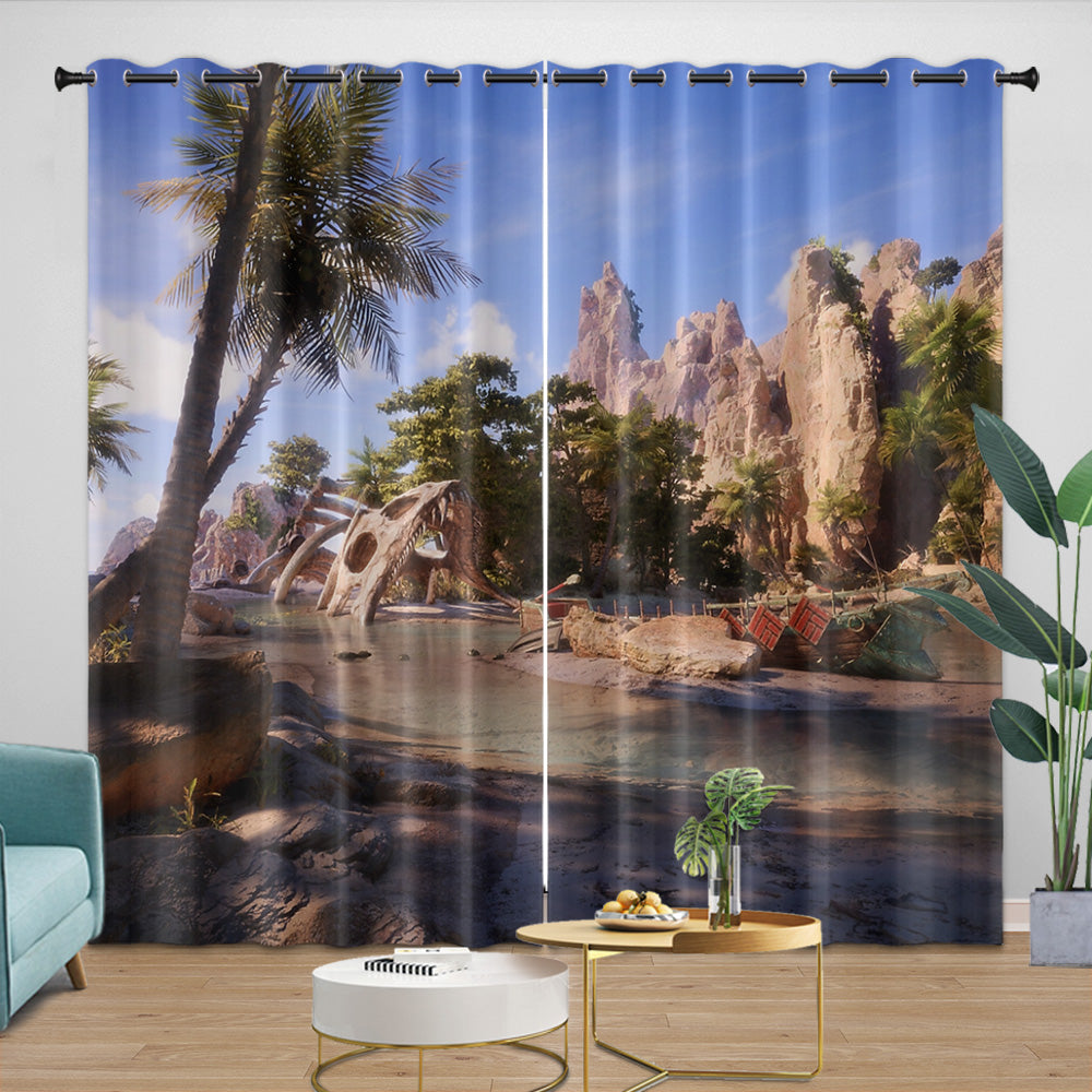 Dragon Age The Veilguard Curtains Blackout Window Drapes Room Decoration (Online Order Only)