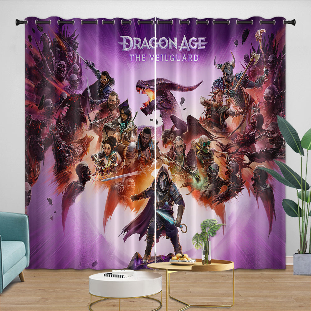 Dragon Age The Veilguard Curtains Blackout Window Drapes Room Decoration (Online Order Only)