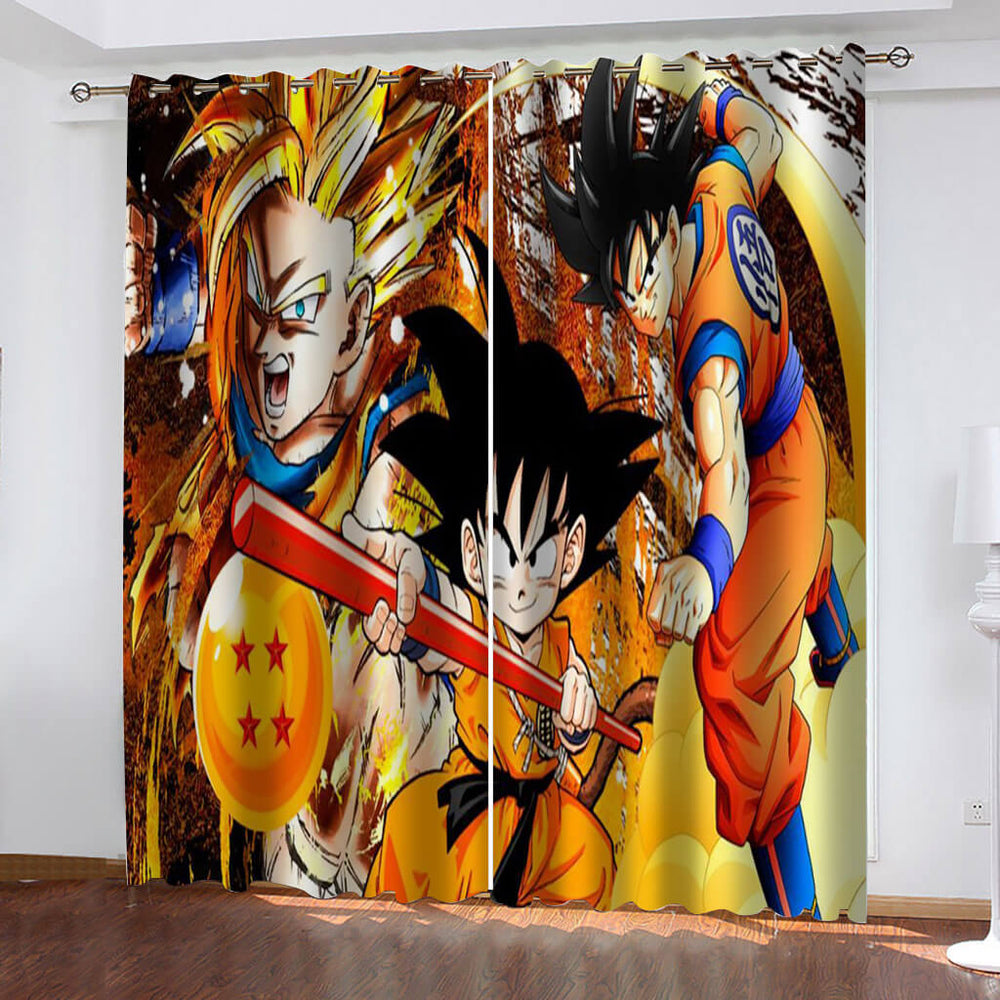 Dragon Ball Curtains Blackout Window Treatments Drapes for Room Decor (Online Order Only)