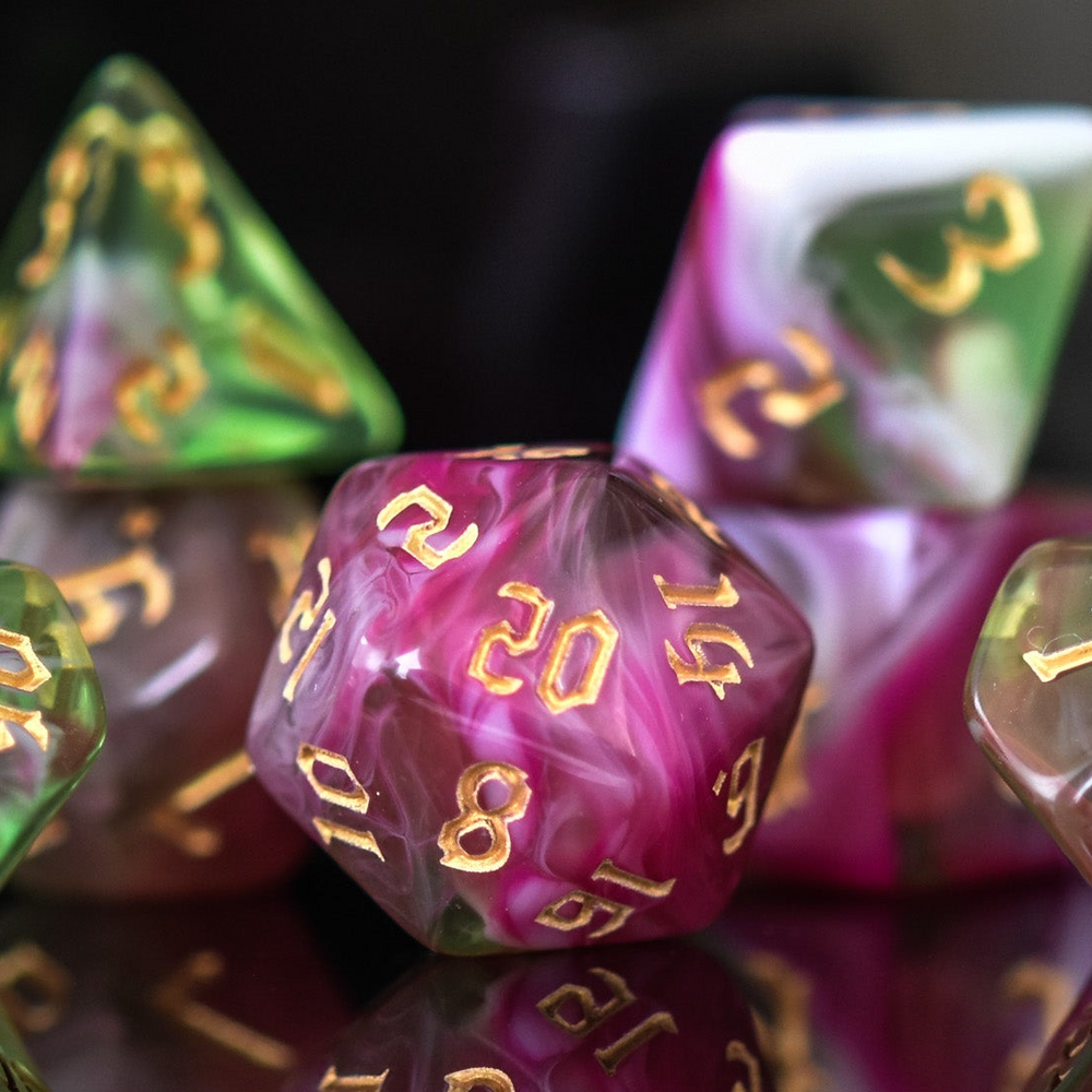 Pre-Order || Druid Class Acrylic Dice Set