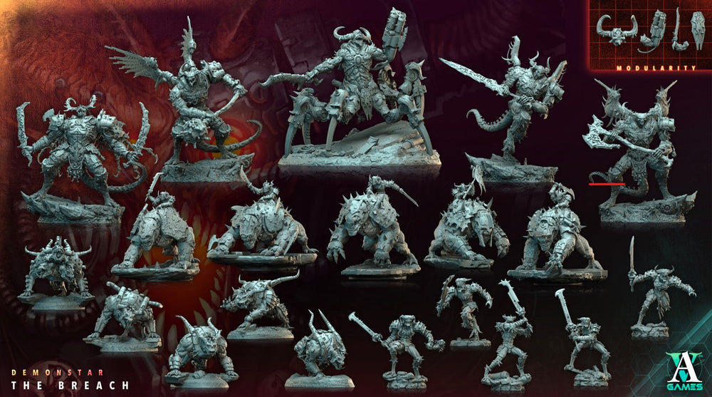 3D Printed Archvillain Games Demonstar The Breach - Helljaw Juggernaut 28mm 32mm D&D (Online Only)