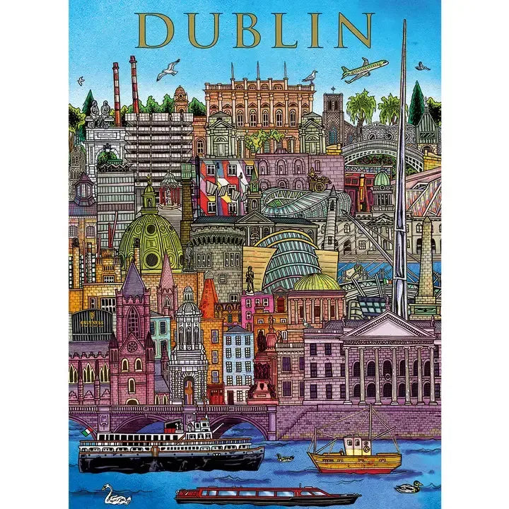 Dublin Cityscape 500 Piece Jigsaw Puzzle Gibsons (ONLINE ORDER ONLY)