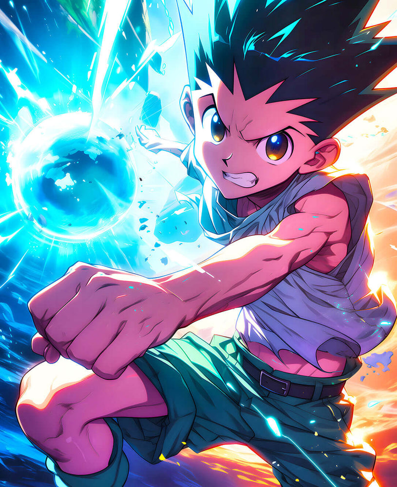 Dynamic Action Art of a Spirited Protagonist - Vibrant Digital Download (ONLINE ORDER ONLY)
