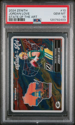 Graded 2024 Panini Zenith Jordan Love #10 State of the Art Football Card PSA 10 Gem Mint (ONLINE ORDER ONLY)