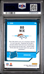 Graded 2024 Panini Donruss Optic Bo Nix #209 Rookie RC Football Card PSA 10 Gem Mint (ONLINE ORDER ONLY)