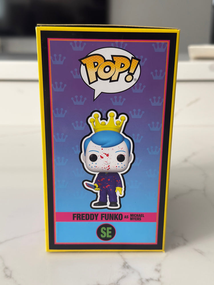 Funko Fundays Experience 2025: Pop! Originals HORROR Halloween Freddy Funko as Michael Myers (Blacklight) LE150 (ONLINE ORDER ONLY)