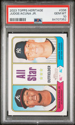 2023 TOPPS HERITAGE ACUNA JR/JUDGE  #336 - PSA 10 (Online Order Only)