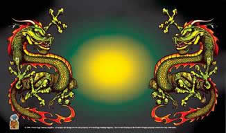 EGGDDNG1001 Double Dragon Green Gaming Playmat Nested Egg (ONLINE ORDER ONLY)