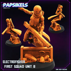 3D Printed Papsikels Electrofisher First Squad Unit 6 Set JUNE 2024 TRIBES - CYBERPUNK 28mm 32mm (Online Only)