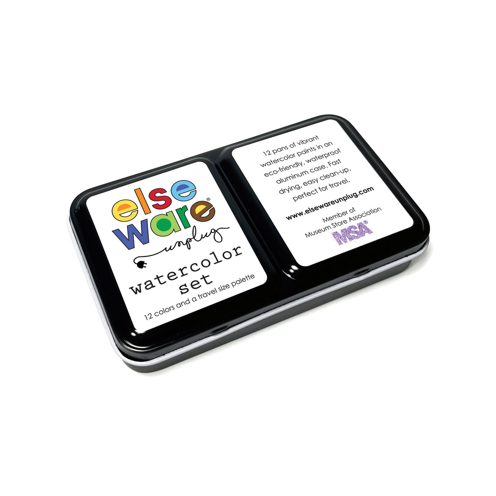 Watercolors – Metal Palette – 12 Colors – Travel Friendly (ONLINE ORDER ONLY)
