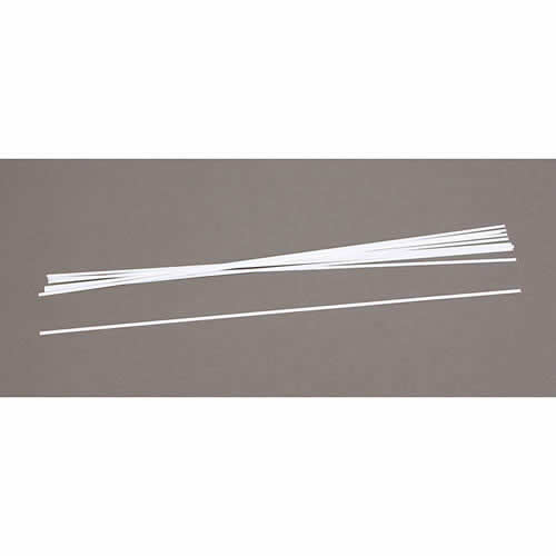 EVG115 White Dimensional Styrene Plastic Strips .015 x .100 x 14in (10) (ONLINE ORDER ONLY)