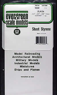 EVG9008 Sheet Assortment 6in x 12in Evergreen Scale Models (ONLINE ORDER ONLY)