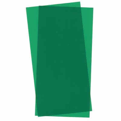 EVG9903 Green Transparent Styrene Sheets 2 Pk .010x6x12 Inches Evergreen (ONLINE ORDER ONLY)