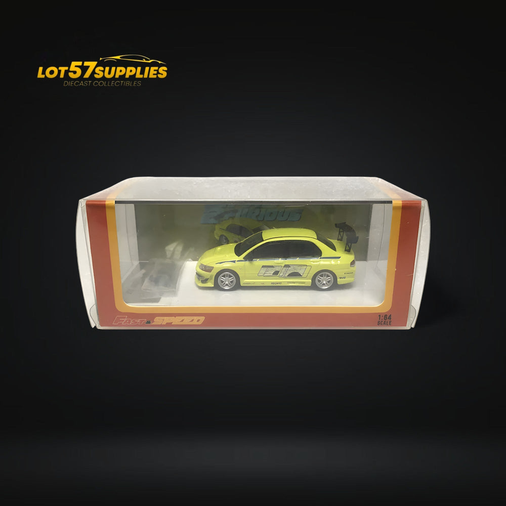 Fast Speed Mitsubishi Lancer Evolution EVO VII FNF Green Livery Figure Version 1:64 (ONLINE ORDER ONLY)