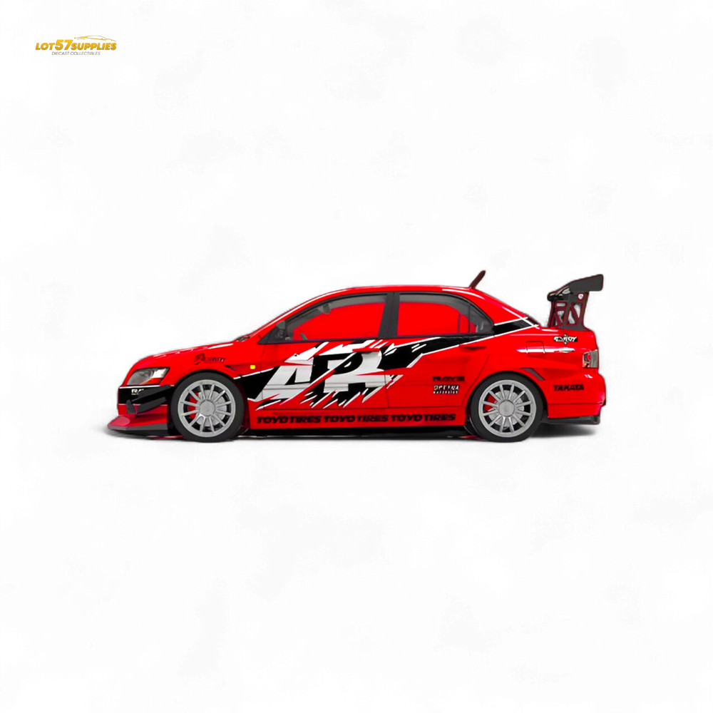 TimeMicro Mitsubishi Lancer EVO 9th Gen - Openable Hood & Figure - With Container 1:64 (ONLINE ORDER ONLY)