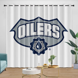 Edmonton Oilers Curtains Blackout Window Drapes Room Decoration (Online Order Only)
