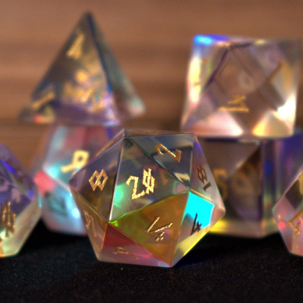 Pre-Order || Elder Runes Prism Glass Dice Set
