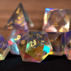 Pre-Order || Elder Runes Prism Glass Dice Set