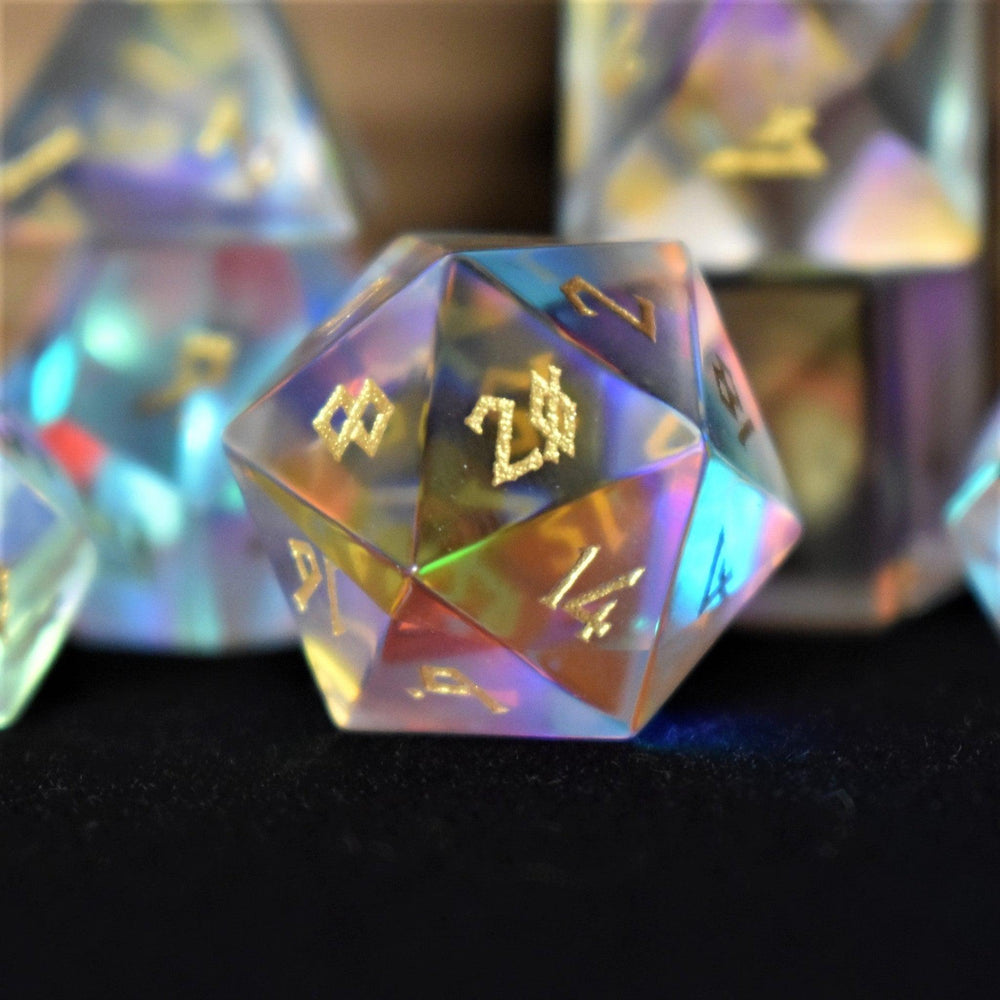 Pre-Order || Elder Runes Prism Glass Dice Set