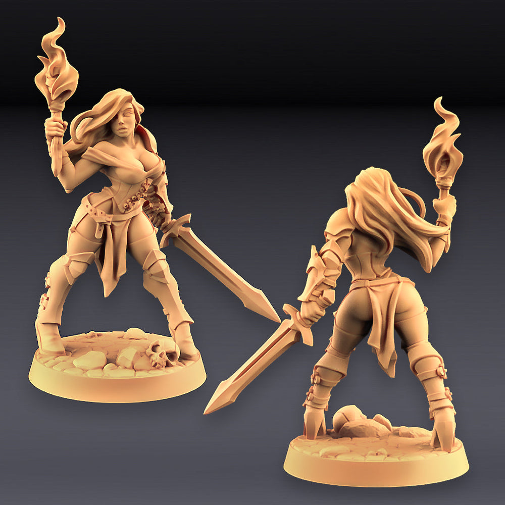 3D Printed Artisan Guild Elena - Fighters Beauty Fighters Guild Set 28mm 32mm (Online Only)