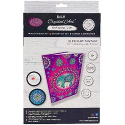 Elephant Fantasy Crystal Art Notebook Kit Craft Buddy