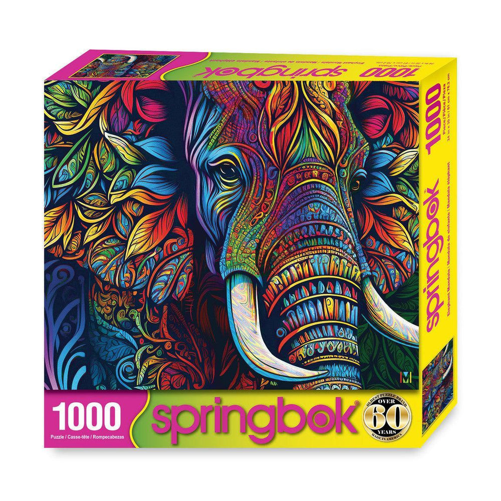 Elephant Mandala 1000 Piece Jigsaw Puzzle Springbok (ONLINE ORDER ONLY)