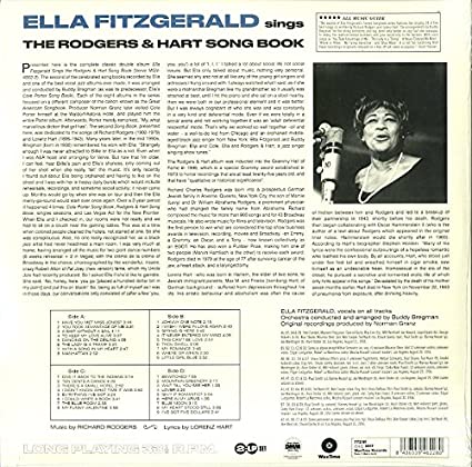 Ella Fitzgerald Sings The Rodgers & Hart Song Book (Gatefold LP Jacket, Limited Edition, 180 Gram Vinyl) [Import] (2 Lp's) [Vinyl]
