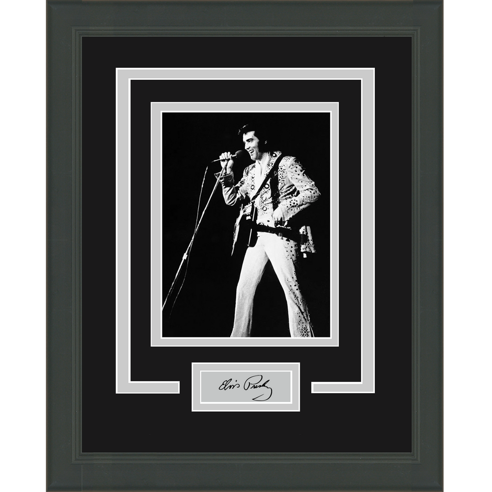 Framed Elvis Presley Facsimile Laser Engraved Signature Auto 11x14 Music Photo (ONLINE ORDER ONLY)
