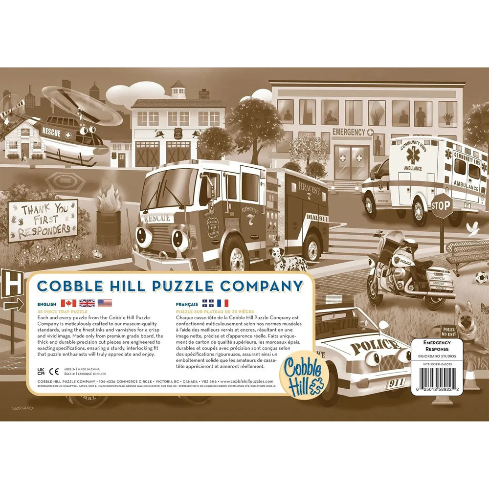 Emergency Response 35 Piece Tray Jigsaw Puzzle Cobble Hill (ONLINE ORDER ONLY)