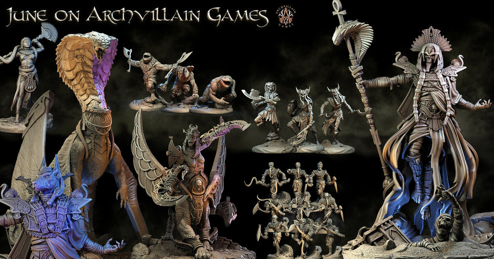 3D Printed Archvillain Games The Empire of Sands - Anphotep 28mm 32mm D&D (Online Only)