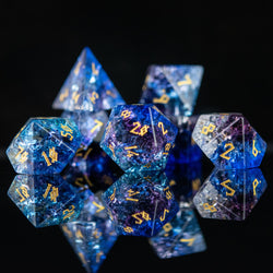 Pre-Order || Enchanted Waters Shattered Glass Dice Set