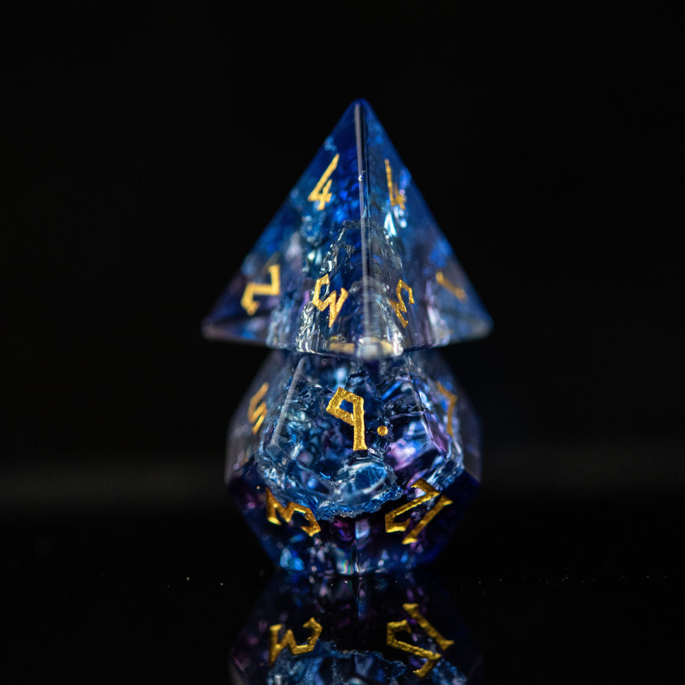 Pre-Order || Enchanted Waters Shattered Glass Dice Set