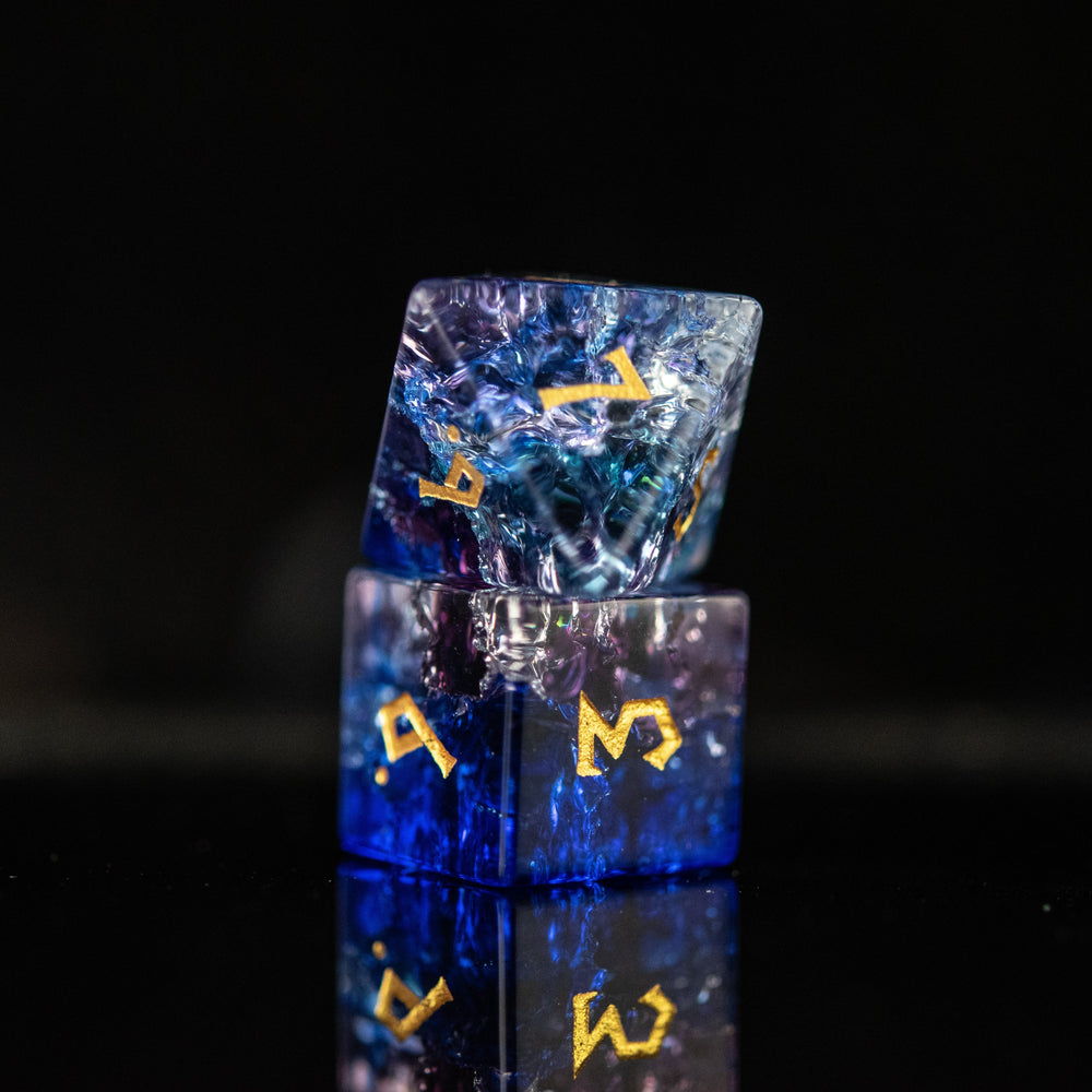 Pre-Order || Enchanted Waters Shattered Glass Dice Set