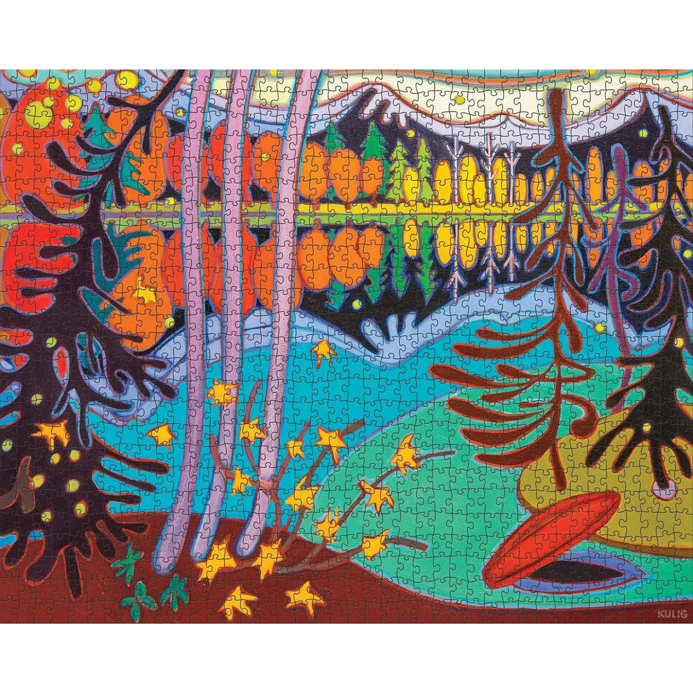 End of Canoe Ride by Darlene Kulig 1000 Piece Jigsaw Puzzle Pomegranate (ONLINE ORDER ONLY)