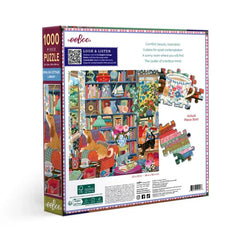 English Cottage Library 1000 Piece Jigsaw Puzzle eeBoo (ONLINE ORDER ONLY)