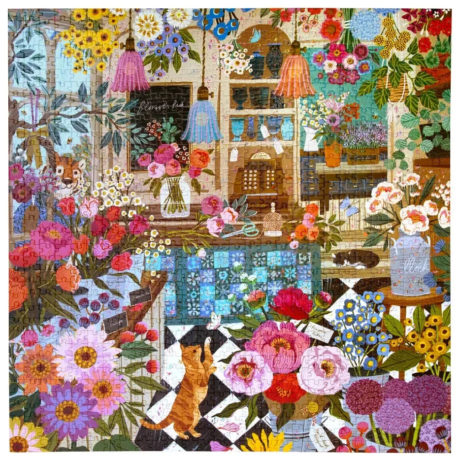 English Flower Shop 1000 Piece Jigsaw Puzzle eeBoo (ONLINE ORDER ONLY)