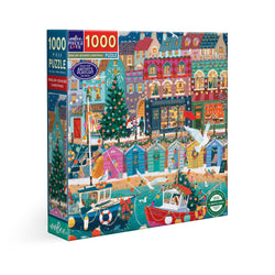 English Seaside Christmas 1000 Piece Jigsaw Puzzle eeBoo (ONLINE ORDER ONLY)
