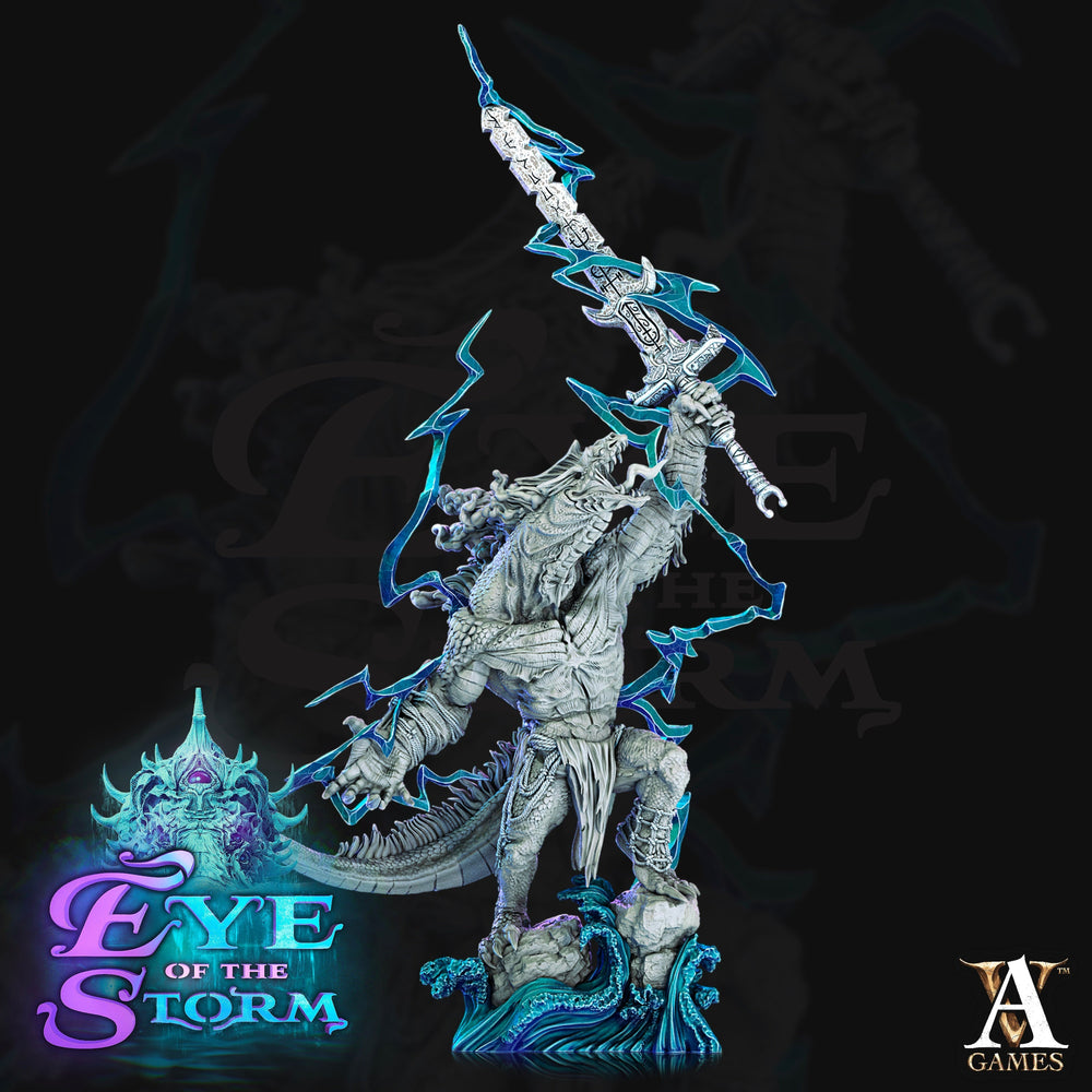 3D Printed Archvillain Games Eye of the Storm Zulkas - Storm Troll Boatboss 28 32mm D&D (Online Only)