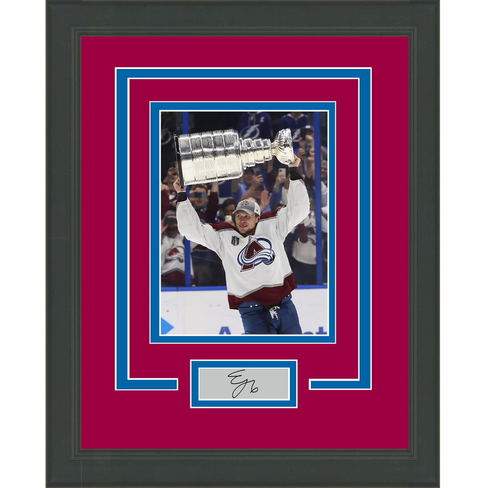 Framed Erik Johnson Facsimile Laser Engraved Signature Auto Colorado Avalanche 11x14 Hockey Photo (ONLINE ORDER ONLY)