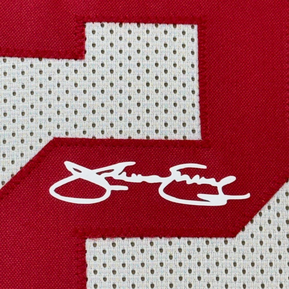 Framed Facsimile Autographed Julius Erving Dr. J 35x39 New York NY White ABA Reprint Laser Auto Basketball Jersey (ONLINE ORDER ONLY)