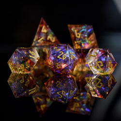 PRE-ORDER || Ethereal Light Sharp-Edged Resin Dice Set