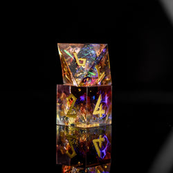 PRE-ORDER || Ethereal Light Sharp-Edged Resin Dice Set