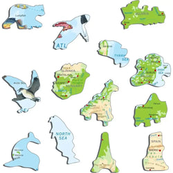 Europe Topographic Map 87 Piece Tray Jigsaw Puzzle Larsen (ONLINE ORDER ONLY)